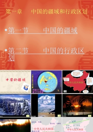 初二教学演示文稿_中国疆域行政区