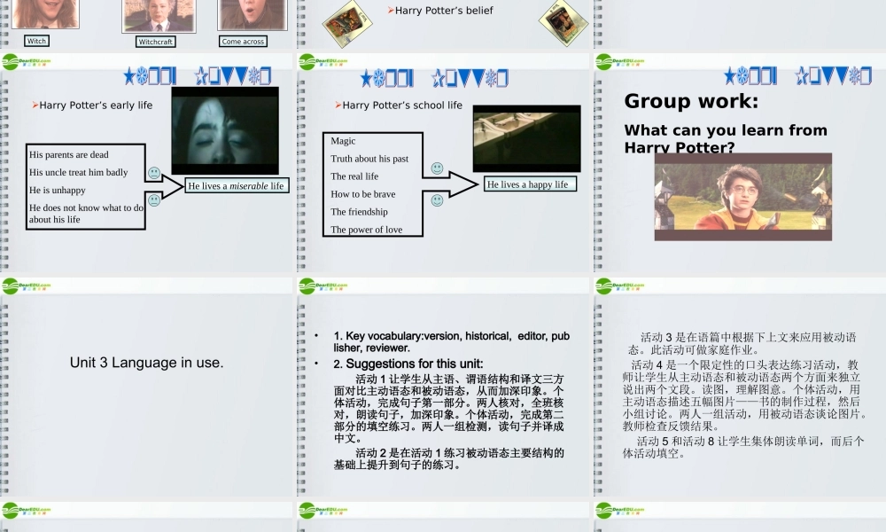 九年级英语 Module2 Great books扩展性练习课件 外研版 课件