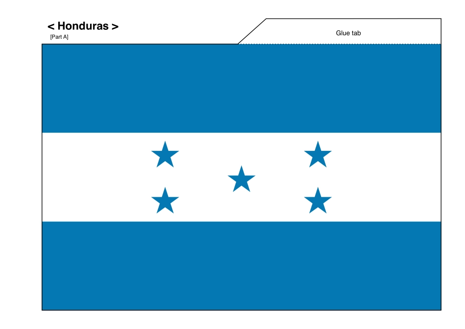 世界杯纸模：助威国旗(H3-洪都拉斯)_第3页