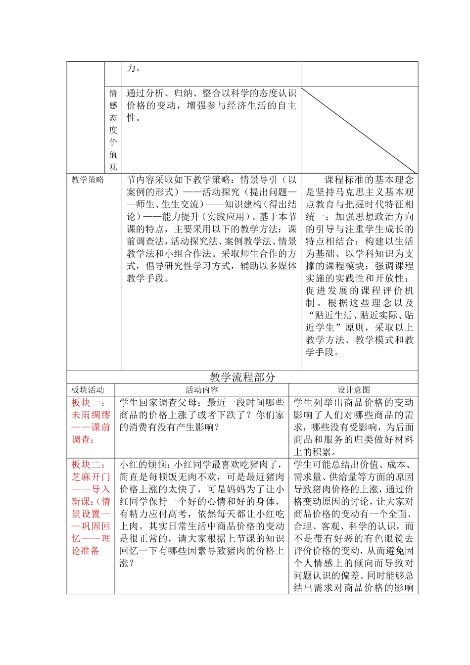 《价格变动的影响》教学设计_第2页