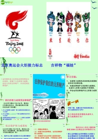 八年级政治上册 法律保护无形的财产权课件 人教新课标版 课件