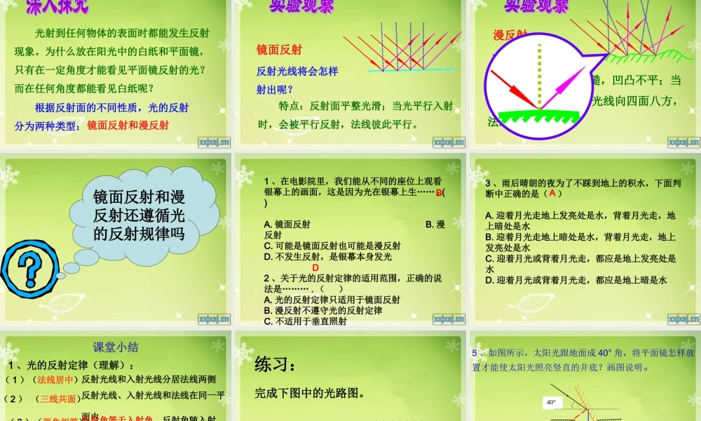 4.1光的反射第二课时