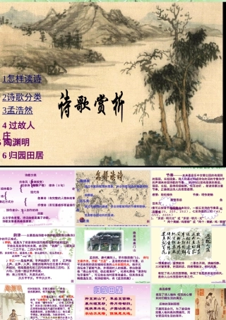 九年级语文诗歌赏析 新课标 人教版 课件