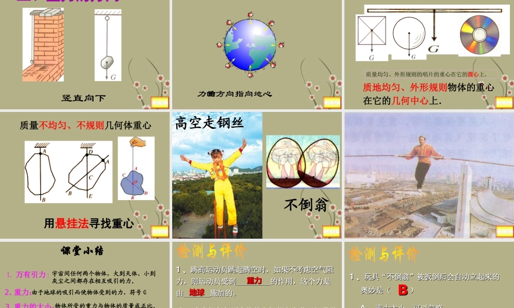 八年级物理下册《重力》课件_新人教版