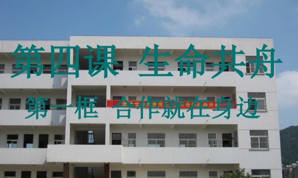 八年级政治下册 第四课(生命之舟)第一框课件 人民版 课件