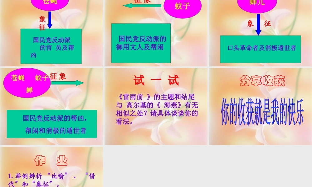 八年级语文上：第12课(雷雨前)课件北师大版 课件