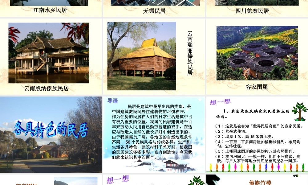 各具特色民居