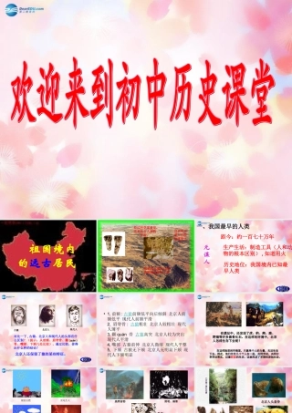 中学七年级历史上册(第1课 祖国境内的远古居民)课件 新人教版 学案-2