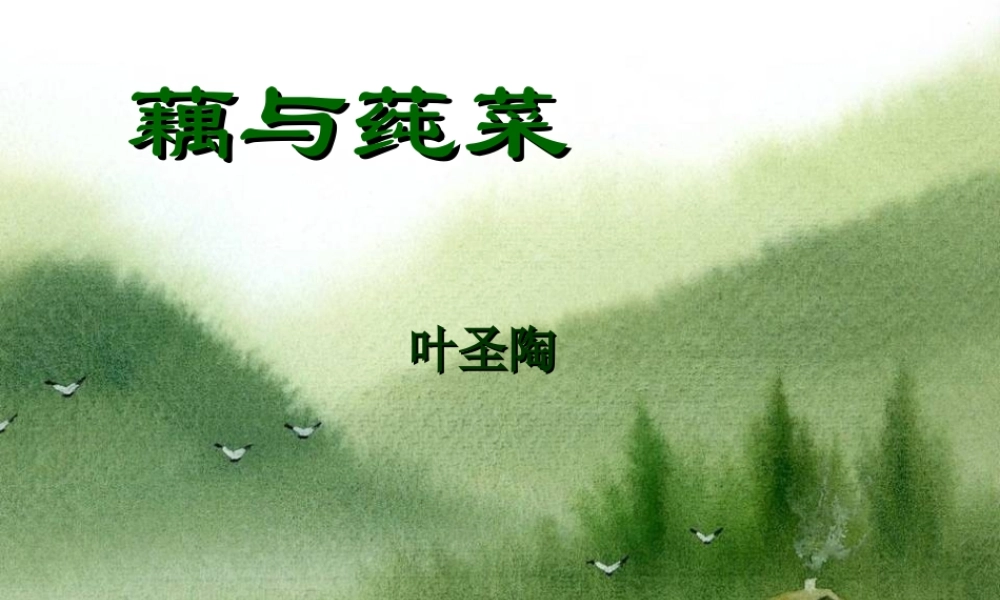 七年级语文上册(藕与莼菜)课件 上海五四制版 课件