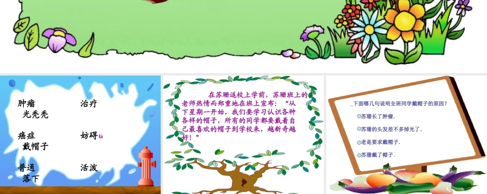 小学语文三年级课件-苏珊的帽子