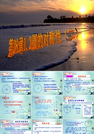 九年级数学下册(2812 圆的对称性(二))课件 华东师大版 课件