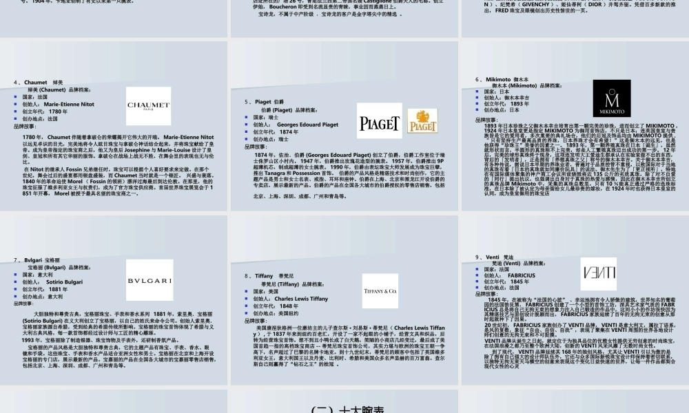 品牌-奢侈品培训