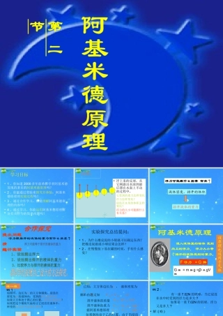 八年级物理 第七章浮力，阿基米德原理课件 沪科版 课件