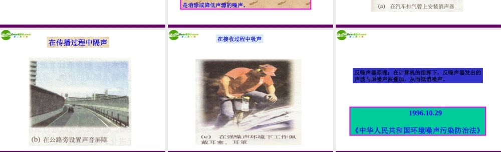 八年级物理上册第一章噪声的危害和控制课件 人教新课标版 课件