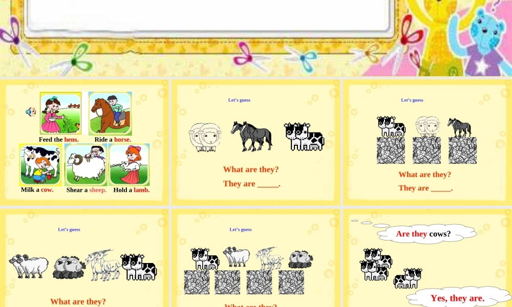 (人教版)小学英语四年级下册Unit_6_At_a_Farm_第二课时课件