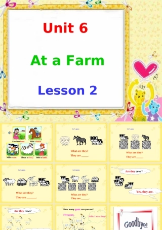 (人教版)小学英语四年级下册Unit_6_At_a_Farm_第二课时课件