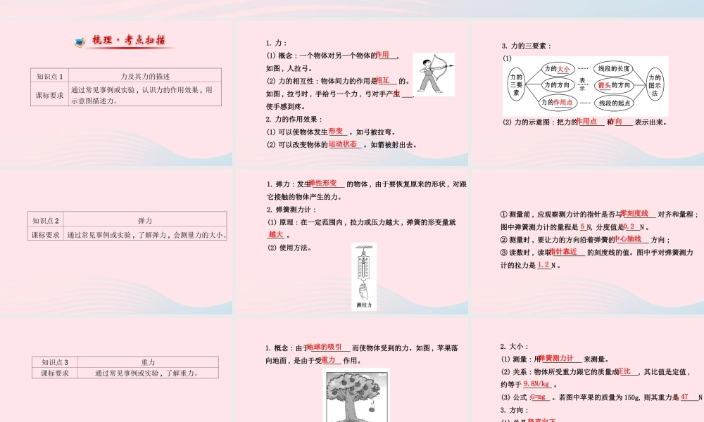 八年级物理下册 第七章 运动和力课件 (新版)北师大版 课件