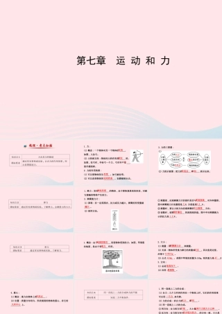 八年级物理下册 第七章 运动和力课件 (新版)北师大版 课件