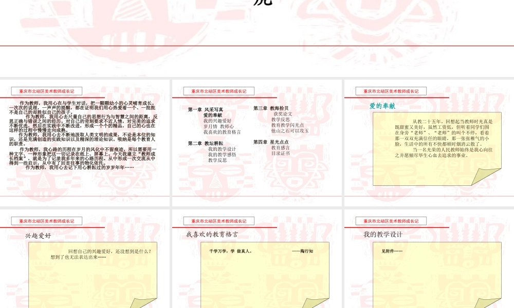 教师成长档案(重庆市第二二中学校刘小虎)