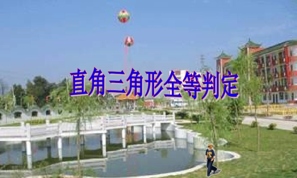 八年级数学上册 直角三角形全等的判定课件 人教新课标版 课件