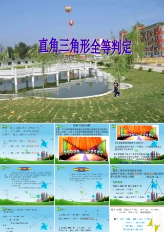 八年级数学上册 直角三角形全等的判定课件 人教新课标版 课件