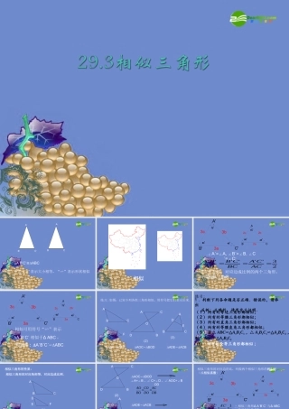 九年级数学上册 293 相似三角形课件 冀教版 课件