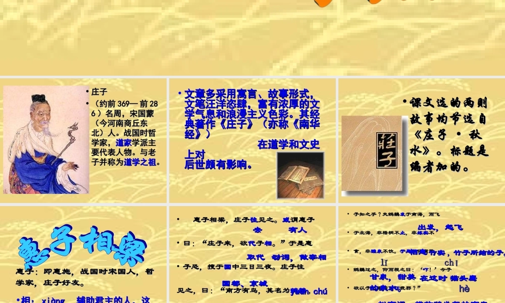 九年级语文(庄子)故事两则课件