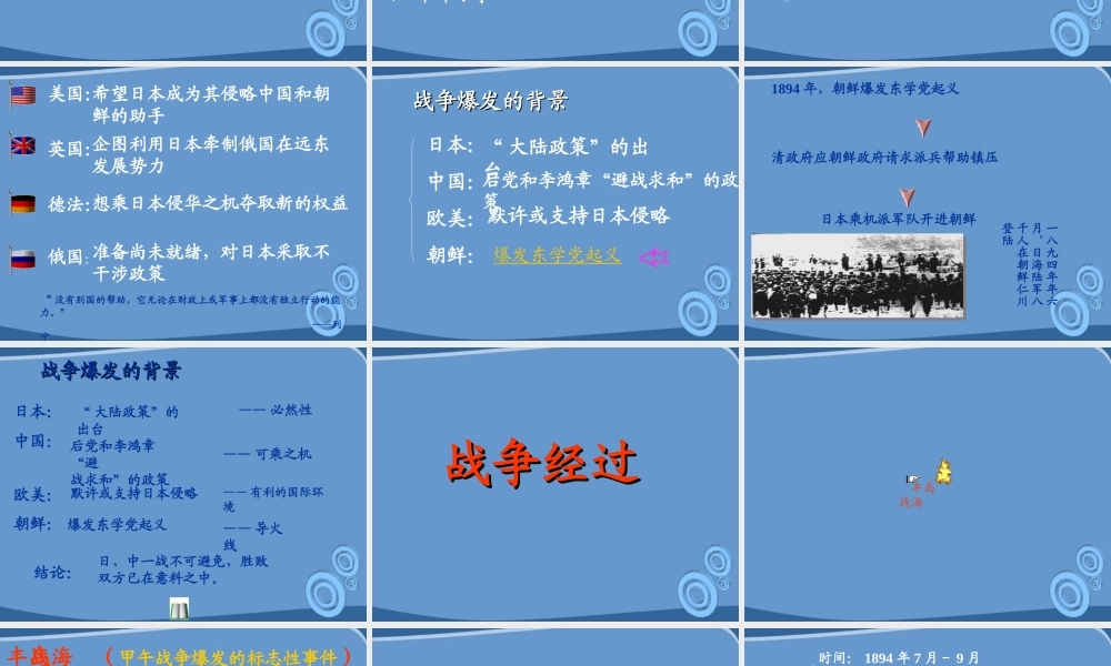 八年级历史上册 第3课(甲午中日战争)课件  北师大版 课件