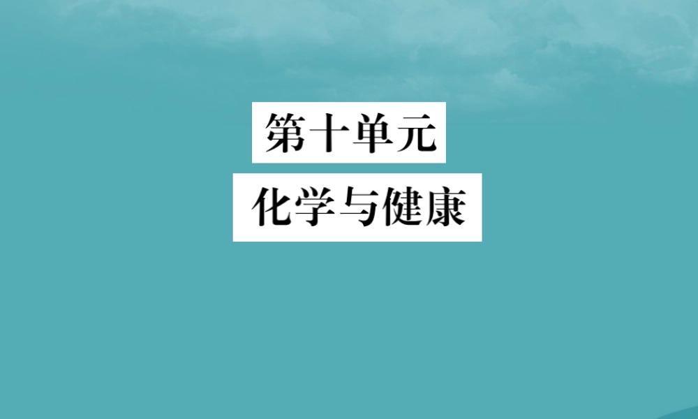 中考化学复习 第十单元 化学与健康课件 鲁教版 课件