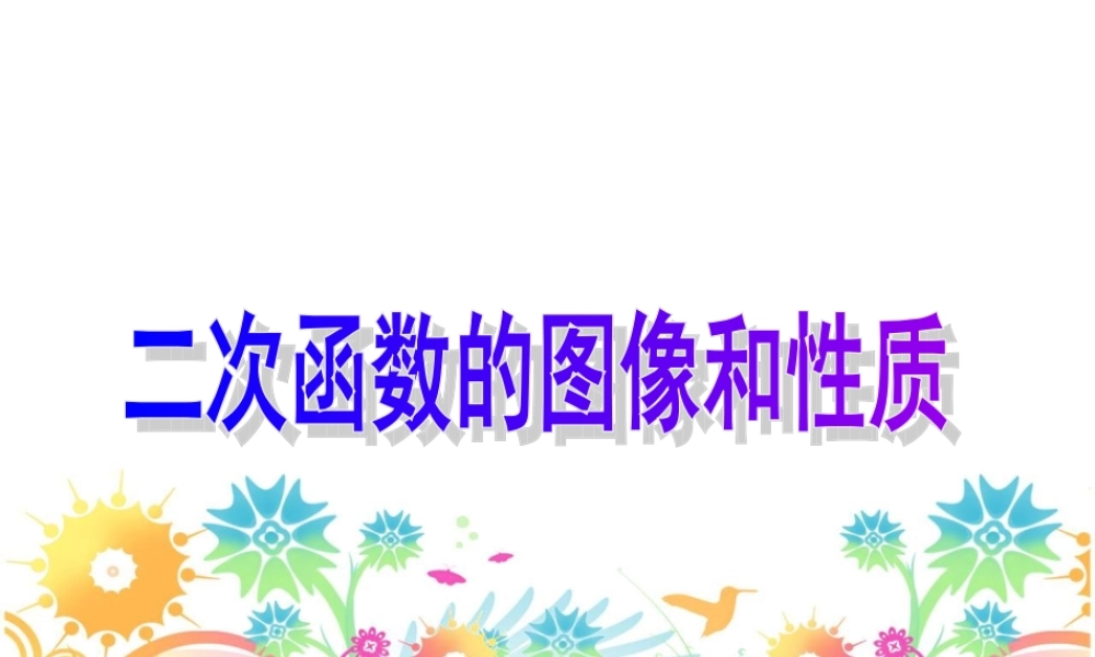 二次函数的图像与性质 (2)