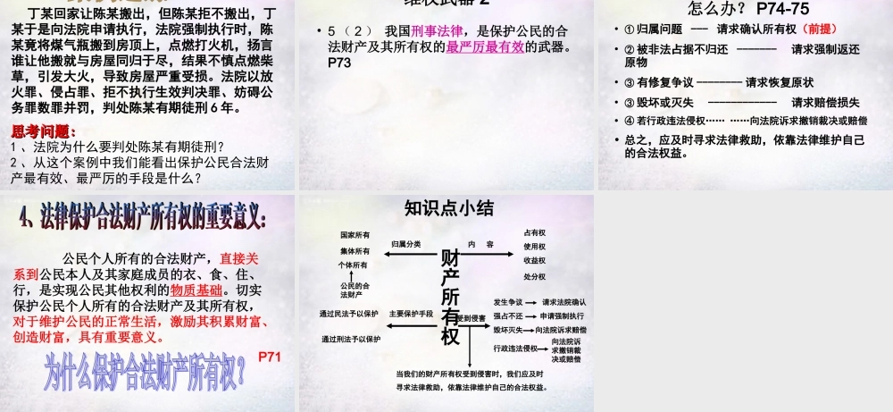 八年级政治下册 第七课 第1框 财产属于谁课件 新人教版 课件