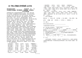 初一语文寒假作业10
