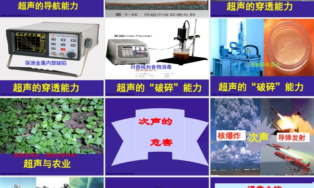 八年级物理超声波和次声波课件 新课标 人教版 课件