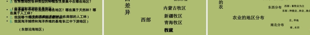 八年级地理上册 第四章 第一节 农业课件 新人教版 课件