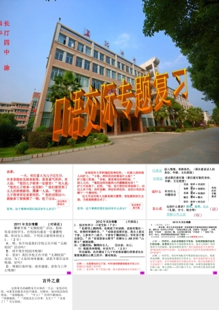 口语交际专题复习课件