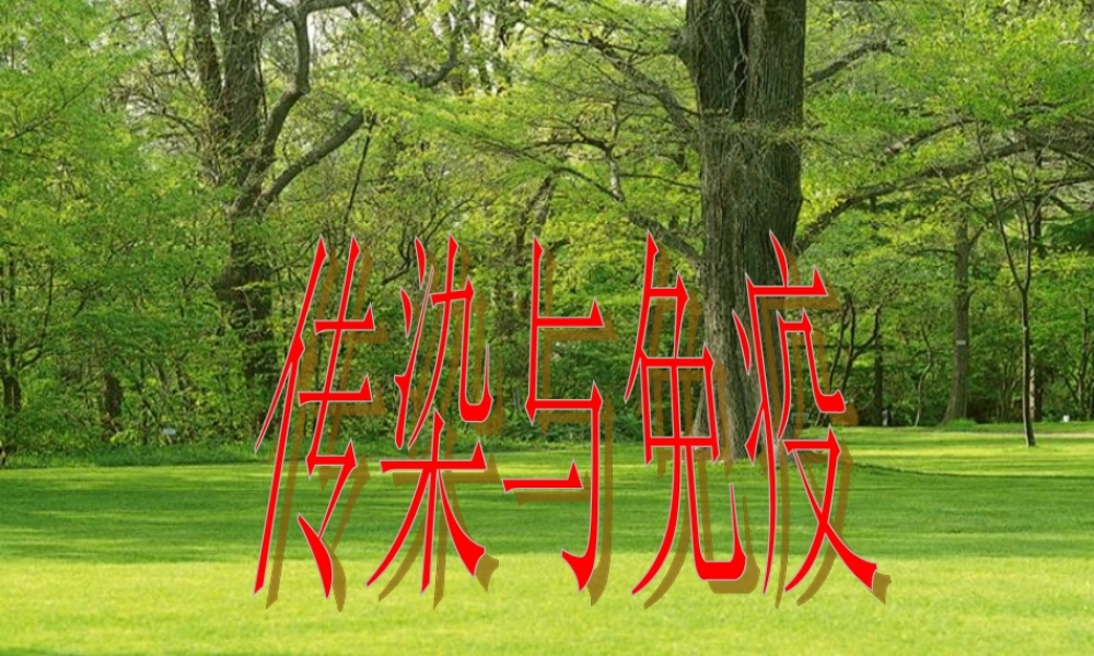 生物：第八单元第一章传染病与免疫复习课件(人教版八年级下)