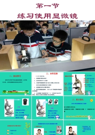 七年级生物上册 第二单元 第一章 第1节练习使用显微镜课件 (新版)新人教版 课件