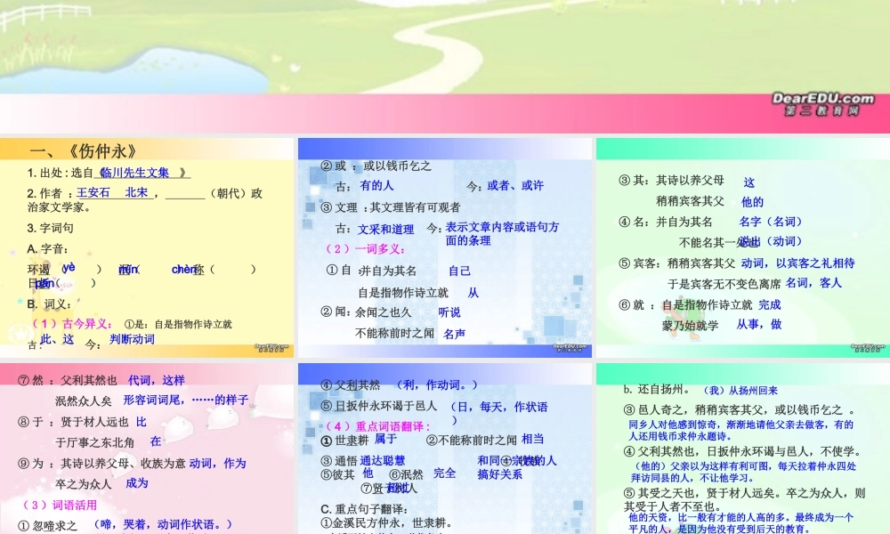 初三语文 文言文复习 课件