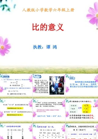 人教版六年级上册比的意义课件