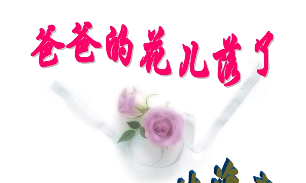 《爸爸的花落了》课件