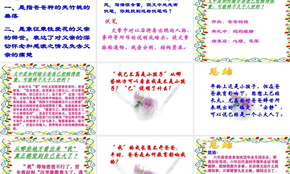 《爸爸的花落了》课件