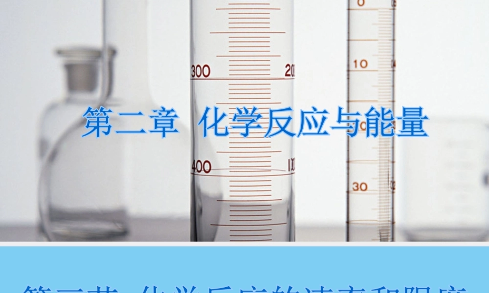 【化学】23化学反应的速率和限度（人教版必修2）课件1