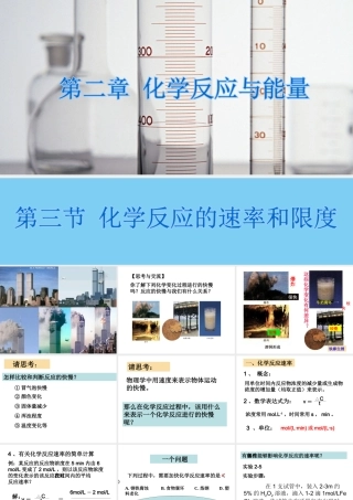 【化学】23化学反应的速率和限度（人教版必修2）课件1