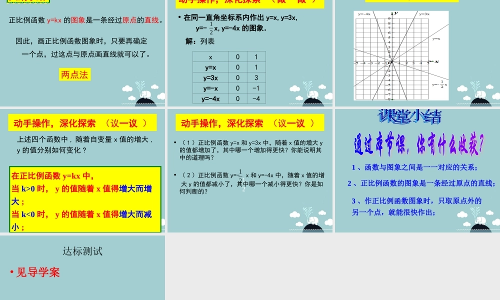 中学七年级数学上册 6.3 一次函数课件1 鲁教版五四制 课件