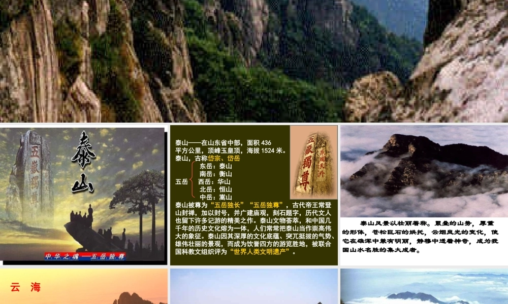 人教版高二语文登泰山记 课件