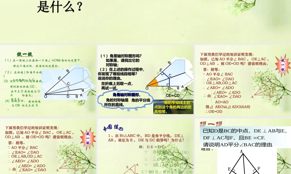 七年级数学下册 1.2简单的轴对称图形课件(1) 新人教版 课件
