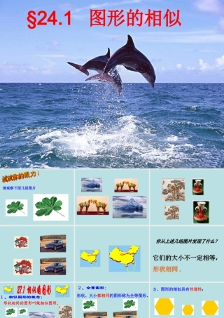 九年级数学图形的相似_相似图形的定义及性质课件