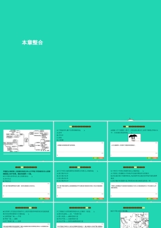 八年级地理上册 第三章 中国的自然资源本章整合课件 (新版)湘教版 课件