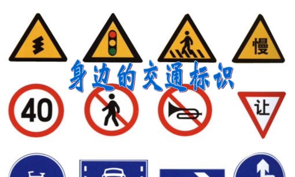 身边的交通标识