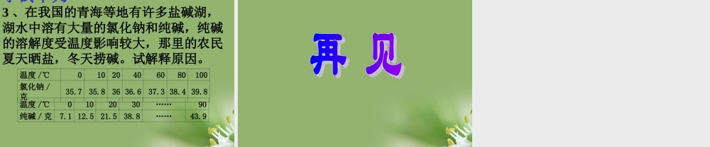 八年级科学上册 物质在水中的结晶课件 浙教版 课件